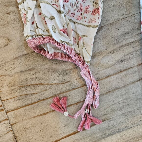 D' Ascoli Aisha Maxi Dress Linen Soft Rose Size Small Bohemian - Picture 8 of 15